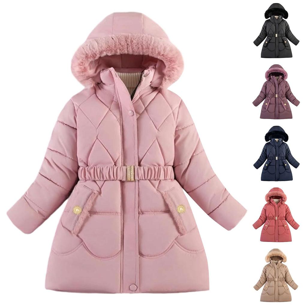 Kids' Fashion Fleece-Lined Thickened Hooded Oversized Sweatshirt Warm Casual Jacket For Fall/Winter