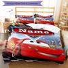3pcs Custom Name Cars Bedding Set Duvet Cover Closure Includes 1 Duvet Cover & 2 Pillowcases, Soft and Comfortable for All Seasons.
