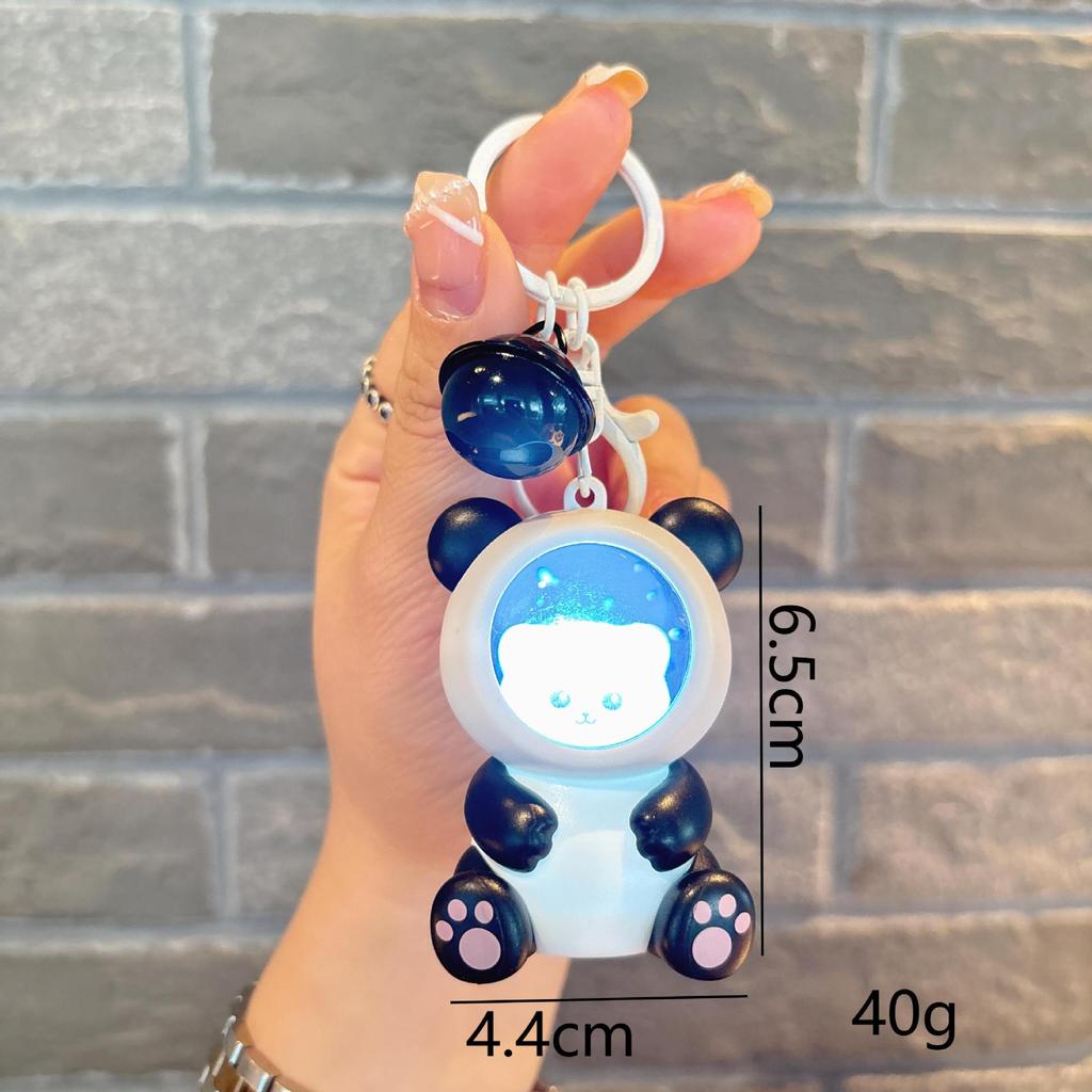 Panda & Capybara Luminous Keychain: Cute Night Light & Bag Pendant