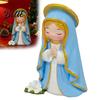 Festliche Saisonale Dekoration Niedliche Wünschende Mädchenfigur Cartoon Gebets Harzornament für Frauen Kinder Statue Weihnachts-Schreibtischornament Heilende Ästhetik