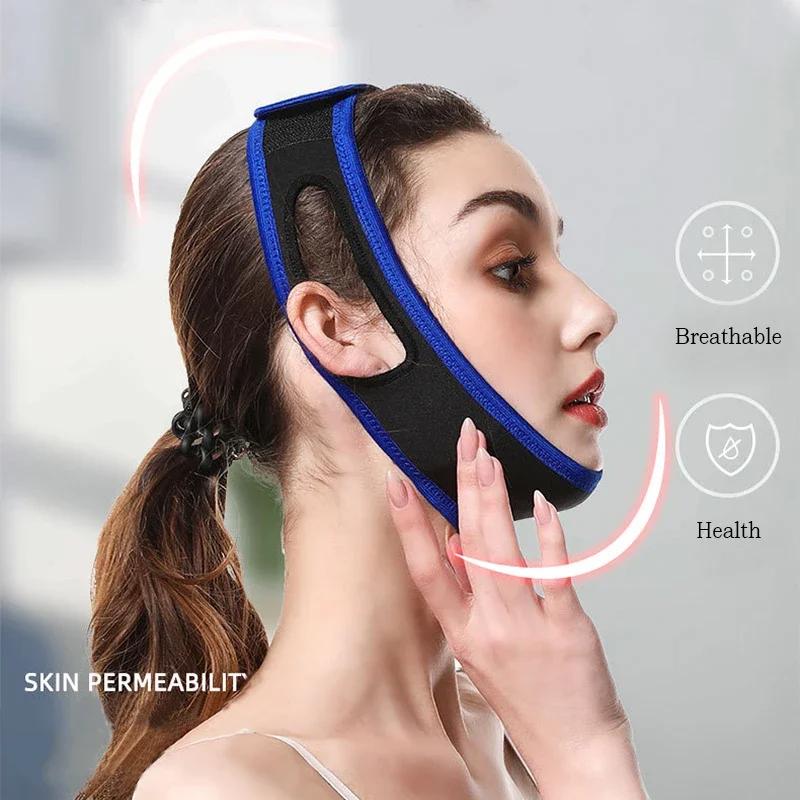 1 Adjustable Anti-Snoring Belt, Chin Support Belt, Facial Lifting and Stretching Belt