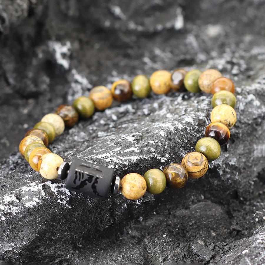 Twelve Zodiac Signs Beaded Bracelet Natural Hematite Tiger Eye Stone Braclet Men Women Buddha Beads Yoga Healing Couple Braslet