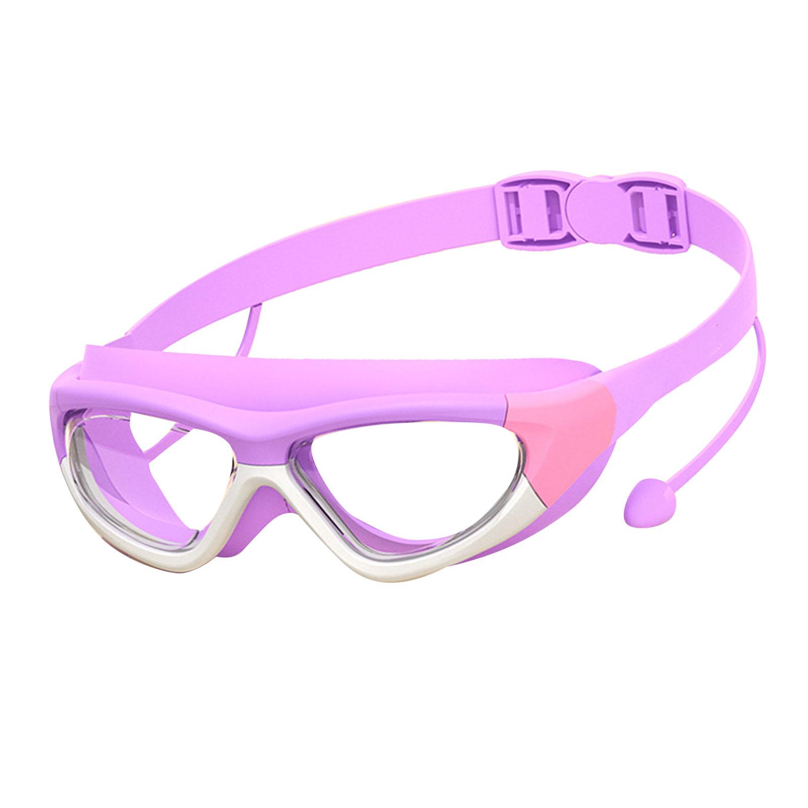 

Kids Swim Goggles Fog Free Professional Waterproof Clear View Swimming Water Pool Goggles for Boys Girls Purple