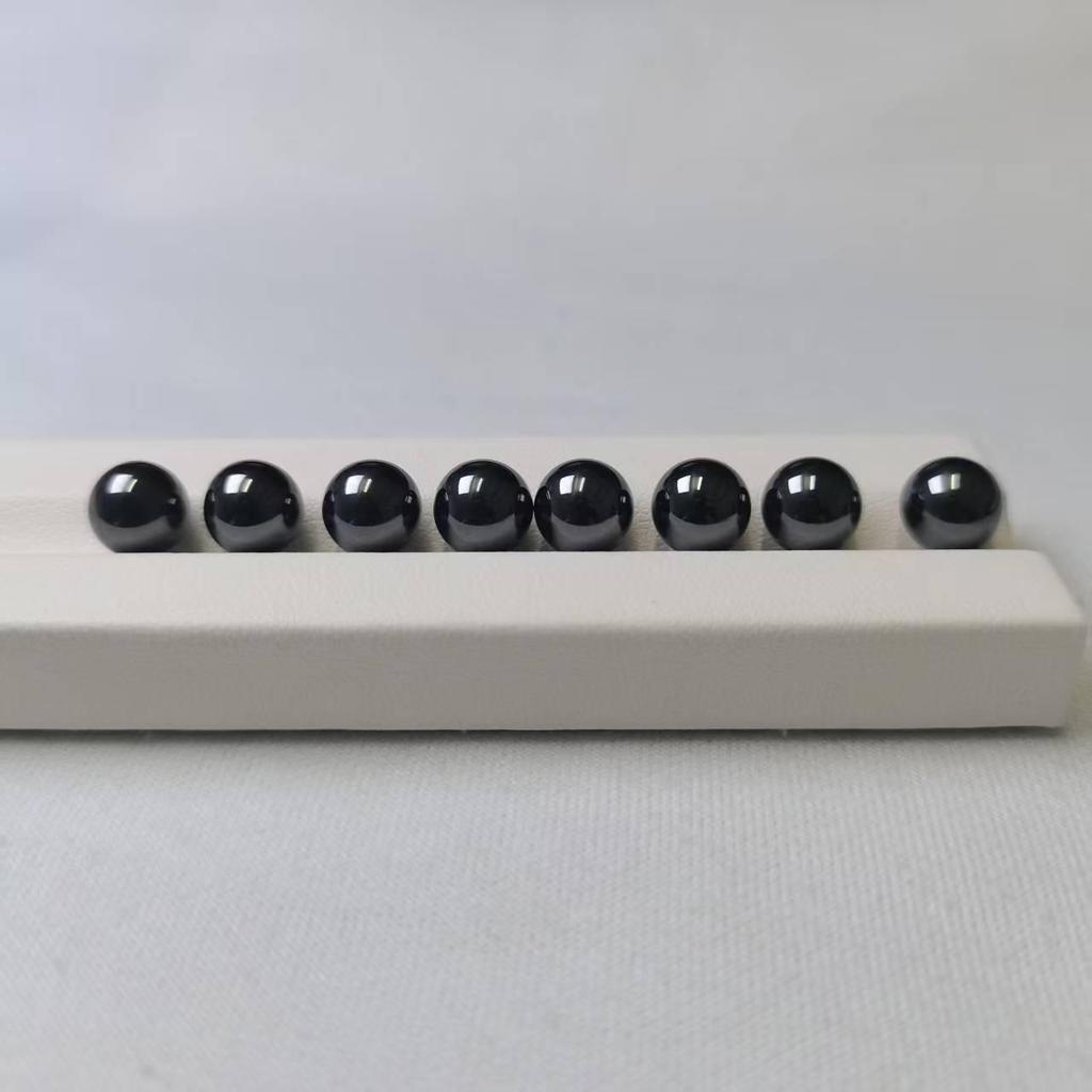 Black Moissanite Round Beads 6-8mm Undrilled Loose Stones