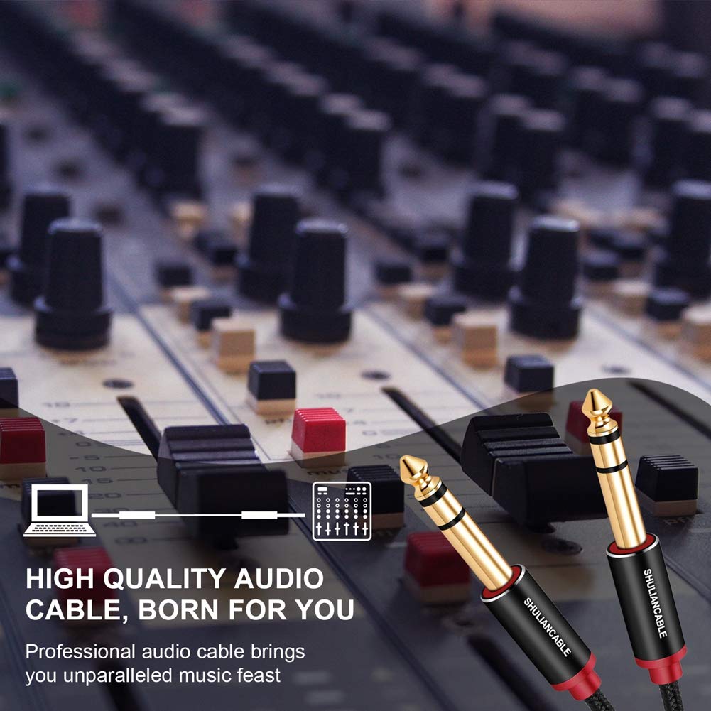 SHULIANCABLE Guitar Cable 1m 6.35mm Male-Male