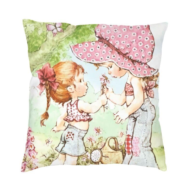 Sarah Kay Cartoon Animation Cushion Cover Sofa Decoration Square Throw Pillow Case 40x40