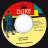 7inch Record BUJU BANTON  Just Come NONE Duke Records 1991 Jamaica Reggae Ska  Dub Used