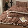 Autumn and Winter Thickened Cotton Polished Jacquard Four-piece Set High-density Warm Skin-friendly Soft Bed Sheet Quilt Cover Bedding