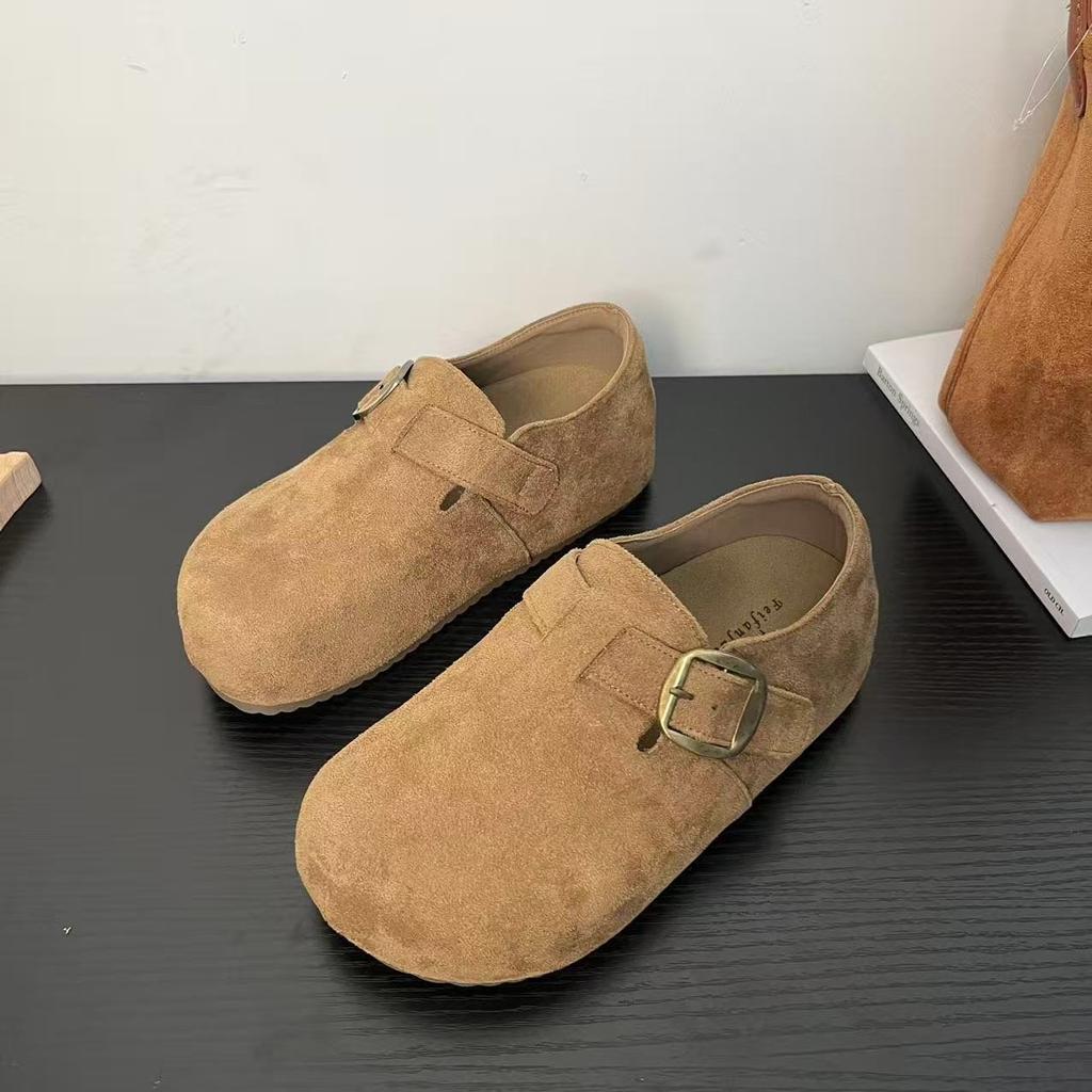 All-inclusive Ein-Pedal-Schuhe Boken dicksohlige Innenhöhe Erhöhung 2025 einzelne Schuhe neu hässlich süß Boken Schuhe Damen Doudou Schuhe Herbst