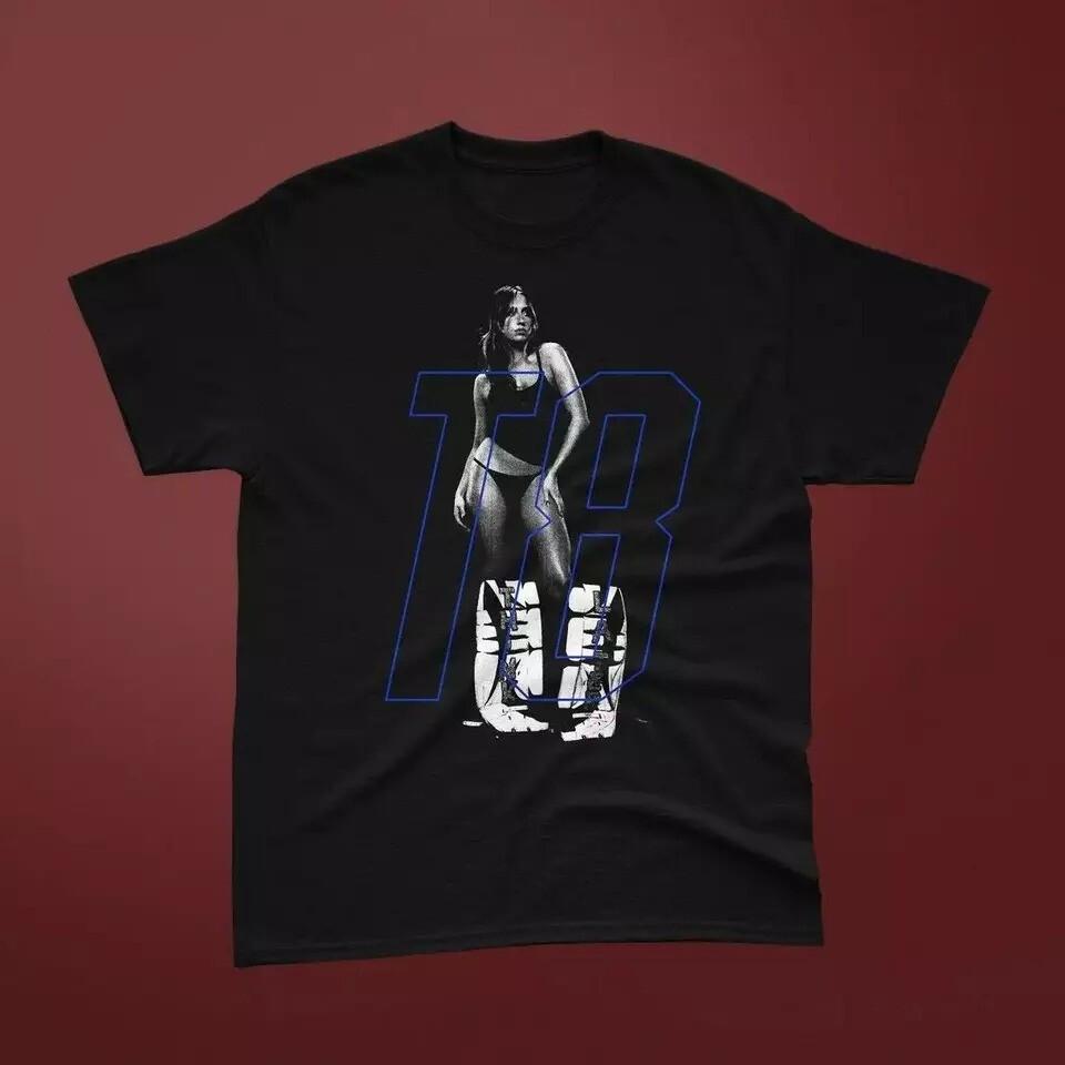 Редкая футболка Tate Mcrae Поза Черный Хлопок Короткий Рукав Размер S-5XL Унисекс Футболка XXXL