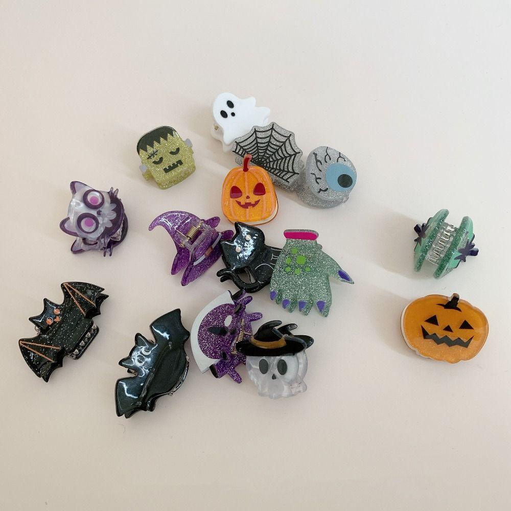 Bat Ghost Grab Clip Small Halloween Hairpin Unique Halloween Mini Grab Clip  Kids