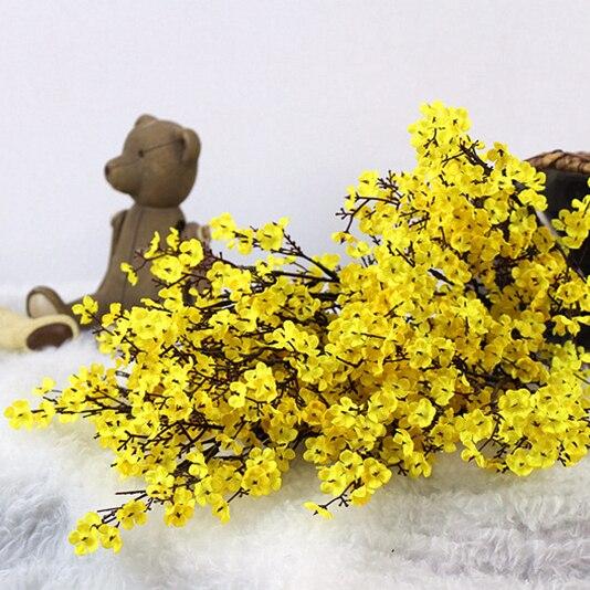 Искусственные цветы гипсофилы, ветка, высококачественные искусственные растения вишни, букет для гостиной, ваза для дома, свадьбы, осени 35cm