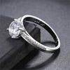 Dainty Shiny Iced Out Wedding Engagement Rings For Women AAA+ Cubic Zirconia White Gold Color Ring Jewelry Chirstmas Gift DFR486