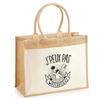 Beach Bag - PLANETEE - Jute with Water Polo Pocket I Can't - Cotton - 43 X 33 Cm - Printed In France