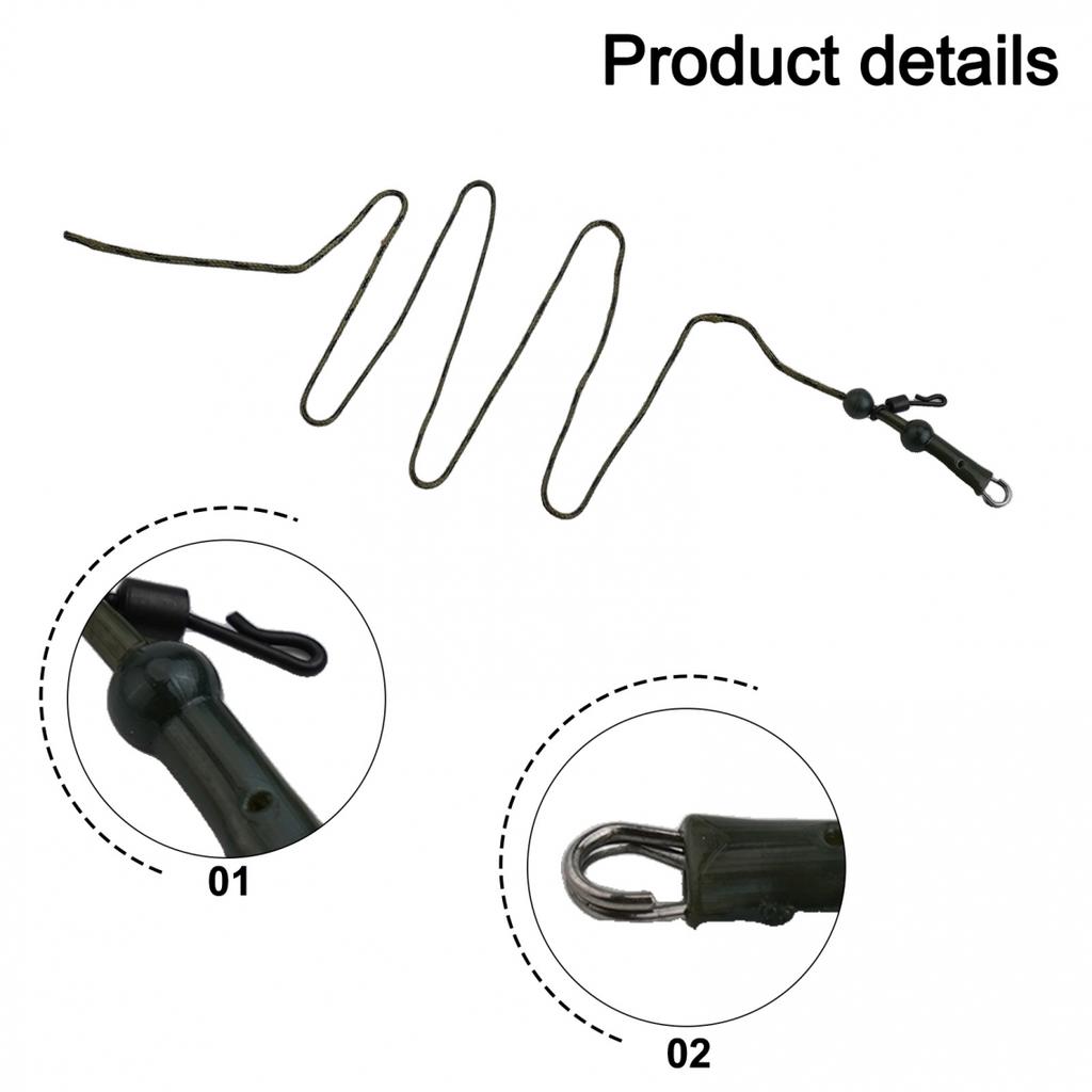 Simplified Setup Pack of 3 Ready Tied Heli Kable Carp Fishing Leaders