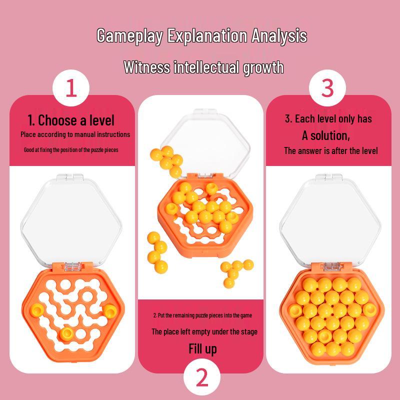 Colorful Bead Puzzle Ball: Inspires Logic, Thinking & Intellectual Growth with Multiple Levels.