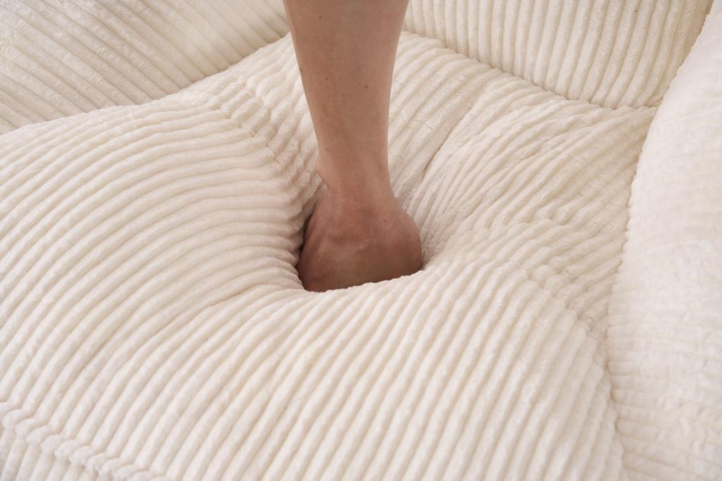 Bean Bag, Bean Bag for Adults and Children, for Living Room, Bedroom, Playroom, Office-Medium(Beige)