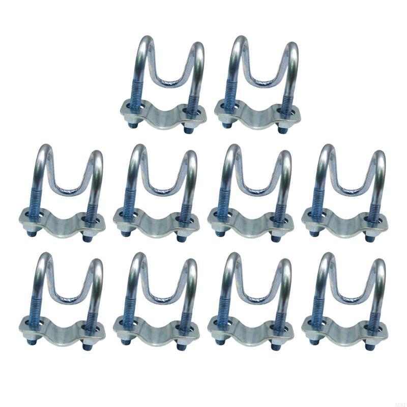 10Pcs Pipe Connector Fixator Buckle Double Crosses Pipe Clamp Enduring A0KF