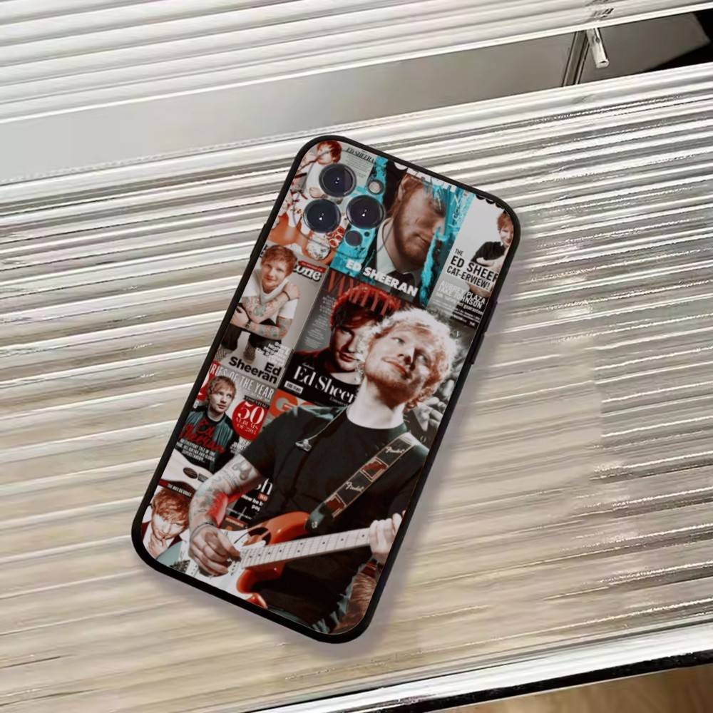 Ed Sheeran Hot Singer Phone Case For iPhone 17,16,15,14,13,12,11 Plus,Pro Max,XS,Soft Black Cover