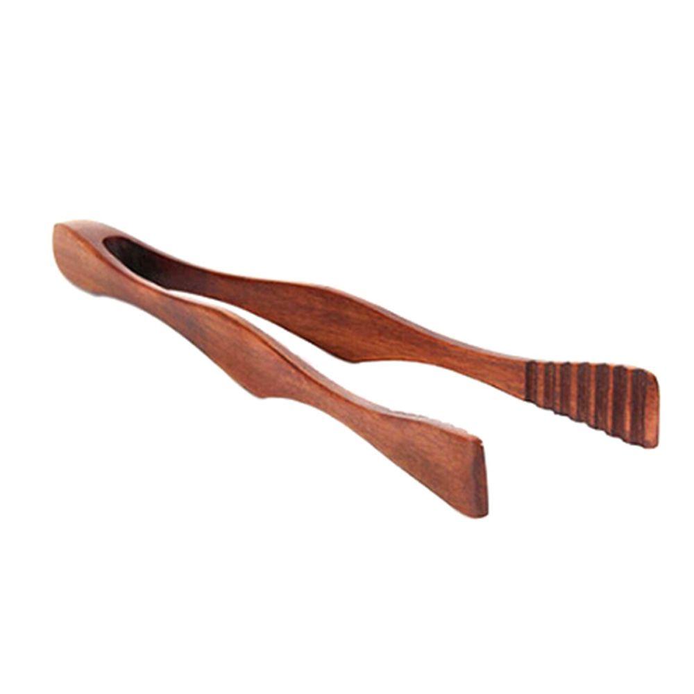 

Bamboo Cake Clamp Bread BBQ Toaster Tongs Food Clip Kitchen Tools Cooking Utensils коричневый