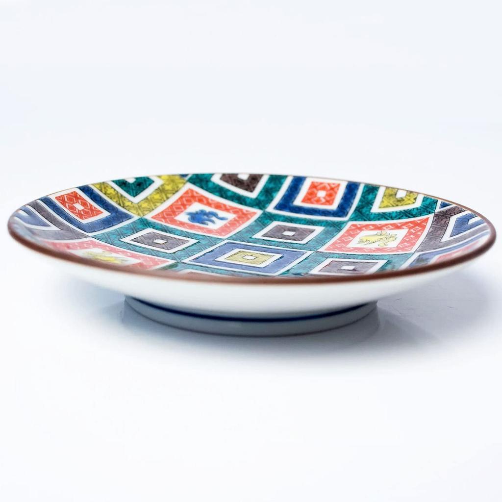 Waza no Kura Stylish Kutani ware small colored cobblestone ceramic small serving branded Japanese - plates, masterpieces, Ko-Kutani pattern, plates,