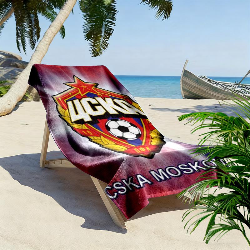 CSKA Moscow Print Beach Towel, Large Soft Quick Dry Towel for Beach Camping Swimming