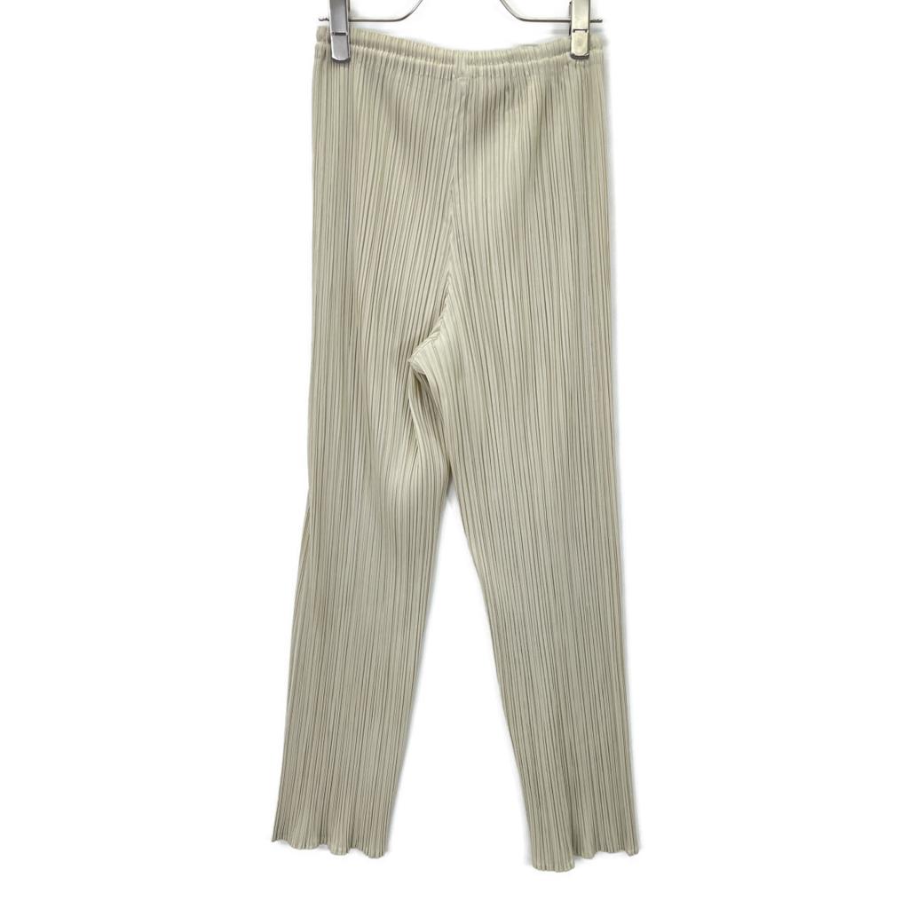 PLEATS PLEASE Beige PP01-JF503 Polyester Pants Bottoms 2 beigeUsed