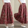 Gonna Midi Floreale Retro da Donna a Vita Alta - Design Versatile e Snellente Taglie Forti