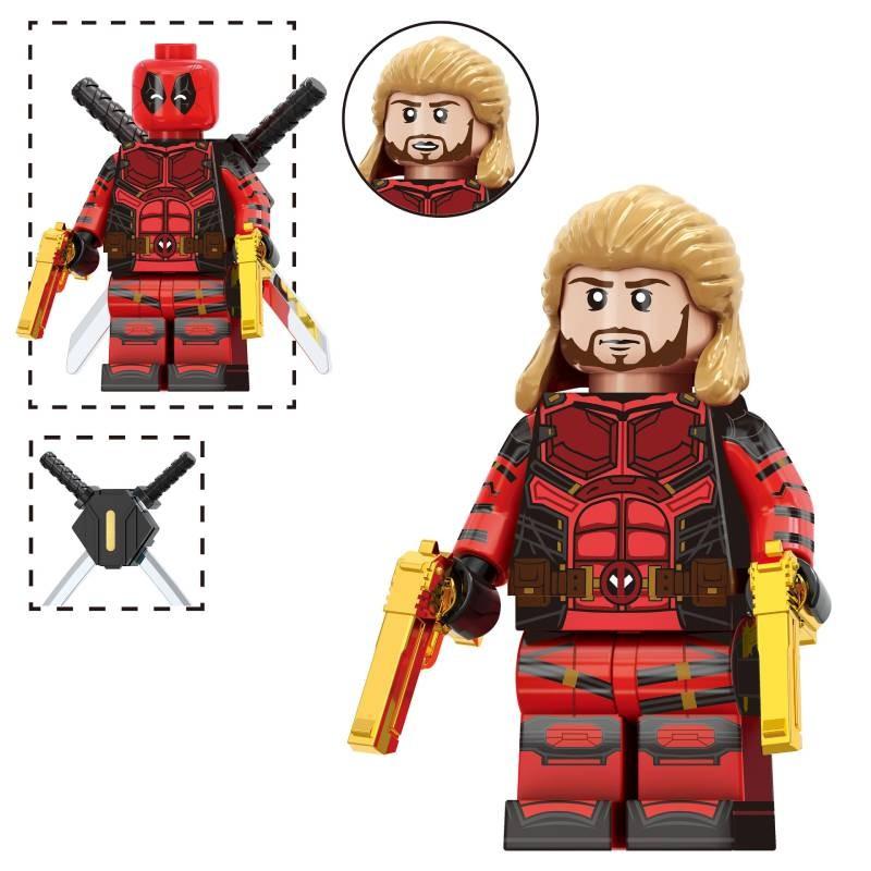 Série Heróis Conjunto de Figuras de Ação de Blocos de Construção Wolverine e Deadpool