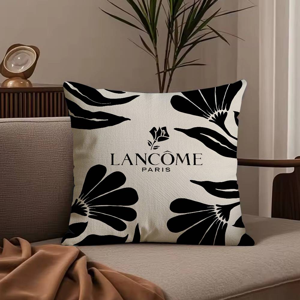 Fashion pattern L-L-LancomeS Pillow Case Anti-dustmite Pillowcase Invisible zipper silky short plush Sofa cushion cover