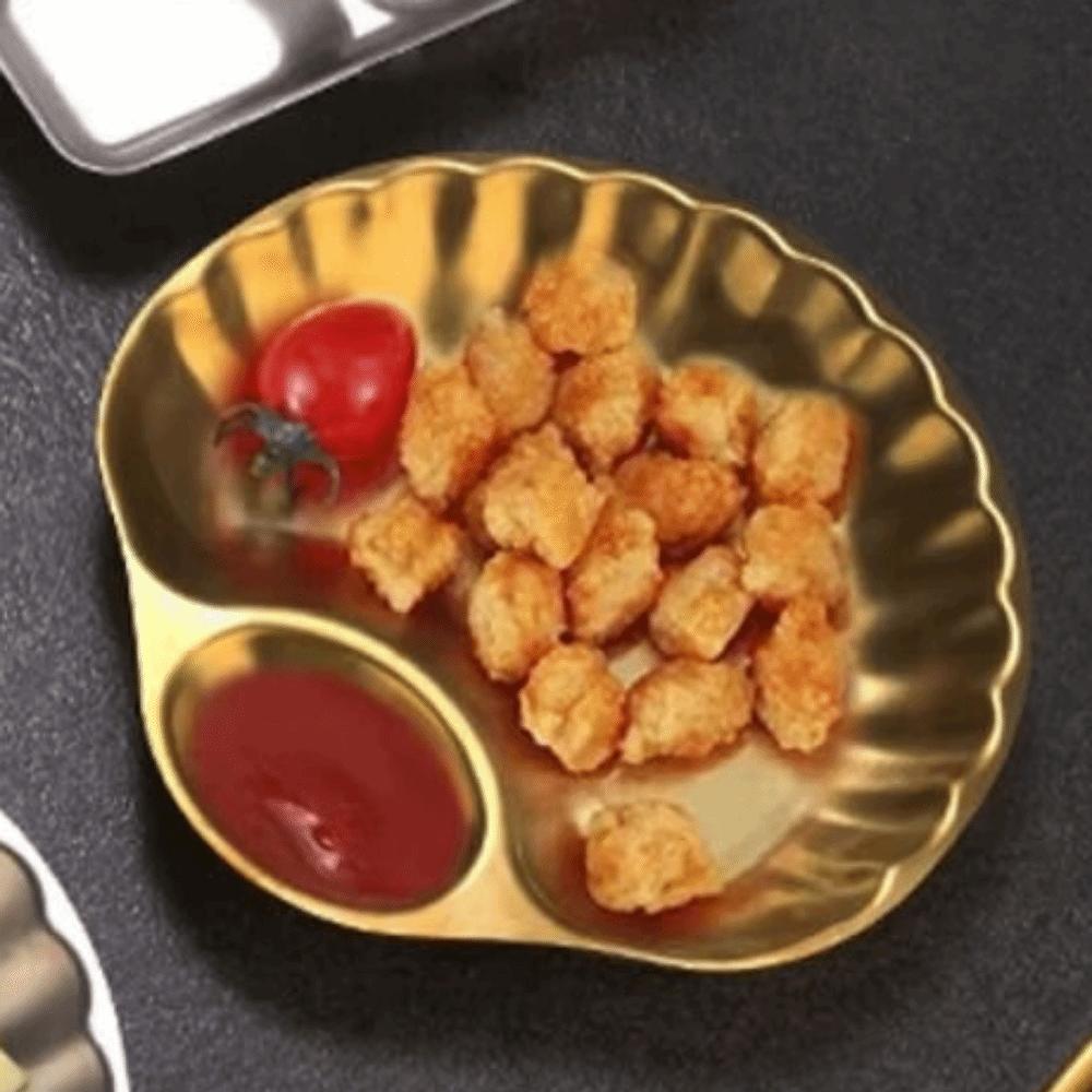 with Sauce Cup French Fries Plate Creative Shell Square Plate Dessert Display Tray  KTV Restaurant