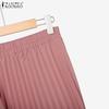 ZANZEA Women Long Sleeve Blouse and Long Pleated Skirts Casual Two Piece Suit Sets