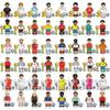 Football Player Building Blocks Mini Figures Star Athlete Model Ornament Assembly Toy Pack