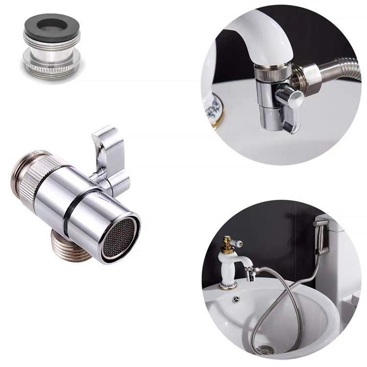 Copper Washing Machine Faucet Adapter - Dual Outlet Universal Connector