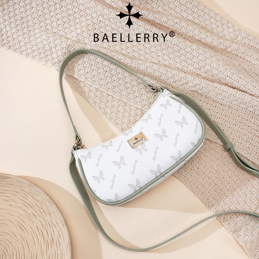 Womens Fashion Shoulder Bag With Butterfly Print Pu Material For Daily Use