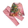 Parent Child Outfit - Christmas Printed Home Outfit Set With Shoulder Length Long Sleeved Top And Pants Set