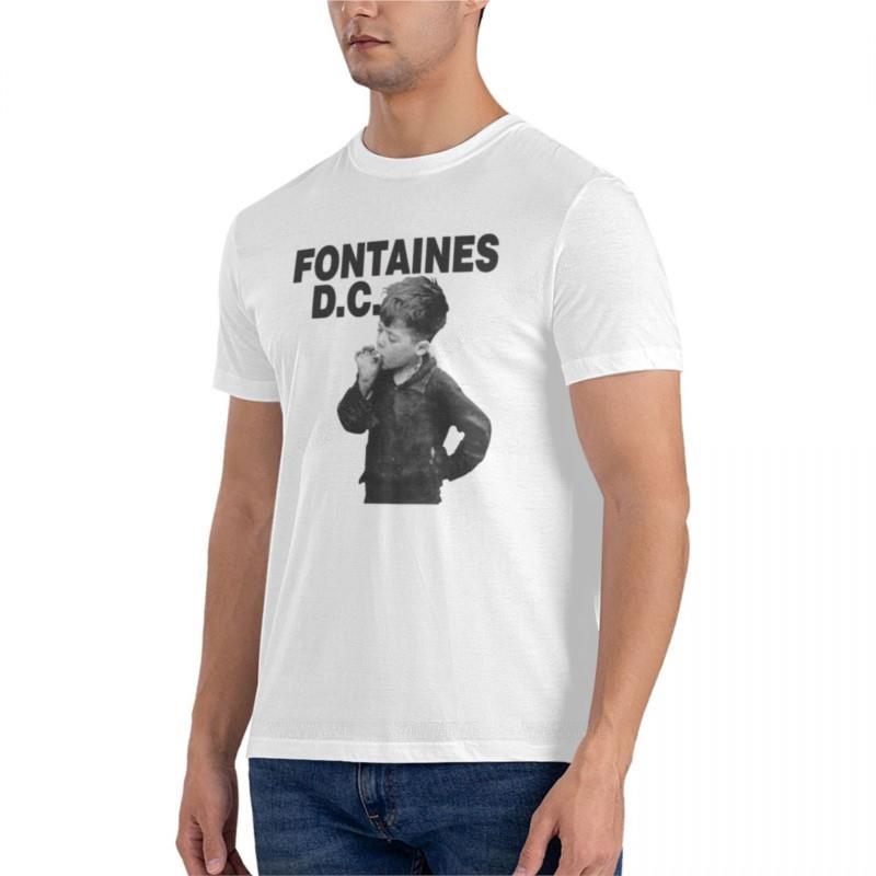 Herren Baumwoll-T-Shirt Fontaines D.C.. Essential T-Shirt Herren T-Shirts Neue Edition T-Shirt Sommerkleidung Mann schwarzes T-Shirt