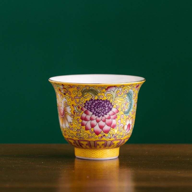 China Beautiful Unusual Vintage Aesthetic Porcelain Cup Teeware Teware Ceramic Glaze Ceremony For Puer High White Flower Mug Tea