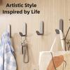 5 Pcs Strong Adhesive Wall Organizer Hook J-hook Design Waterproof Adhesive Hanging Hook Multi-purpose Storage Rack
