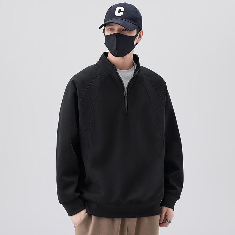 

Men s Duduosibao Fleece-Lined Half-Zip Sweatshirt M
