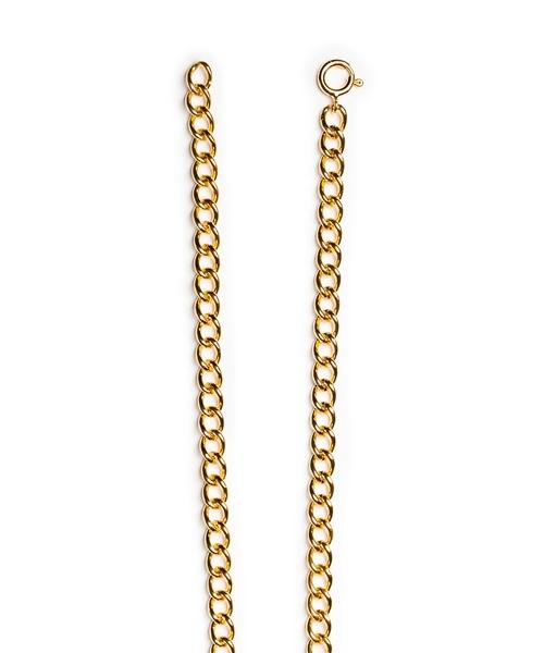 Bonbeau Heart Smile Bold Curve Chain Necklace Heart Smile Pendant Bold Clip Chain Necklace