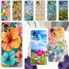 Phone Case For Xiaomi Redmi Note 15 14 5G 13 12 10 11 Pro Plus 4G 14C 13C 12C Soft TPU Cover Summer Colorful Flower