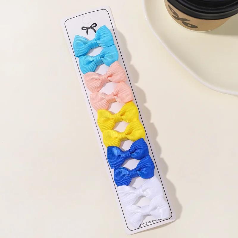 10 Pezzi Mini Fermaglio per Capelli Fatto a Mano Fiocchi per Bambina Nastro Grosgrain Fiocchi per Capelli da 1,5" Pinzette Alligatore per Bambine Piccole Accessori per Capelli Qualità Regalo