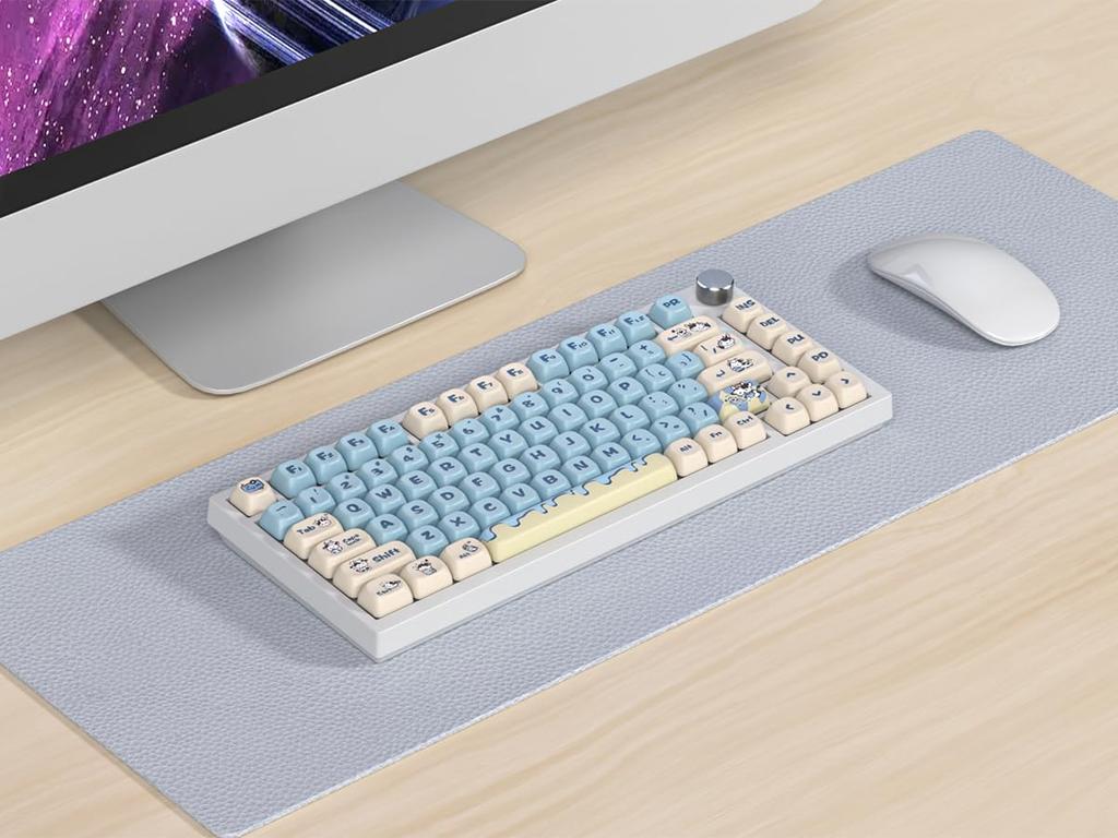 141 Keys XDA Profile Dye Sublimation Printing PBT Keycap Set Custom Cute Keycaps US Layout MX Switches Compatible with Mechanical Keyboards Keycaps,
