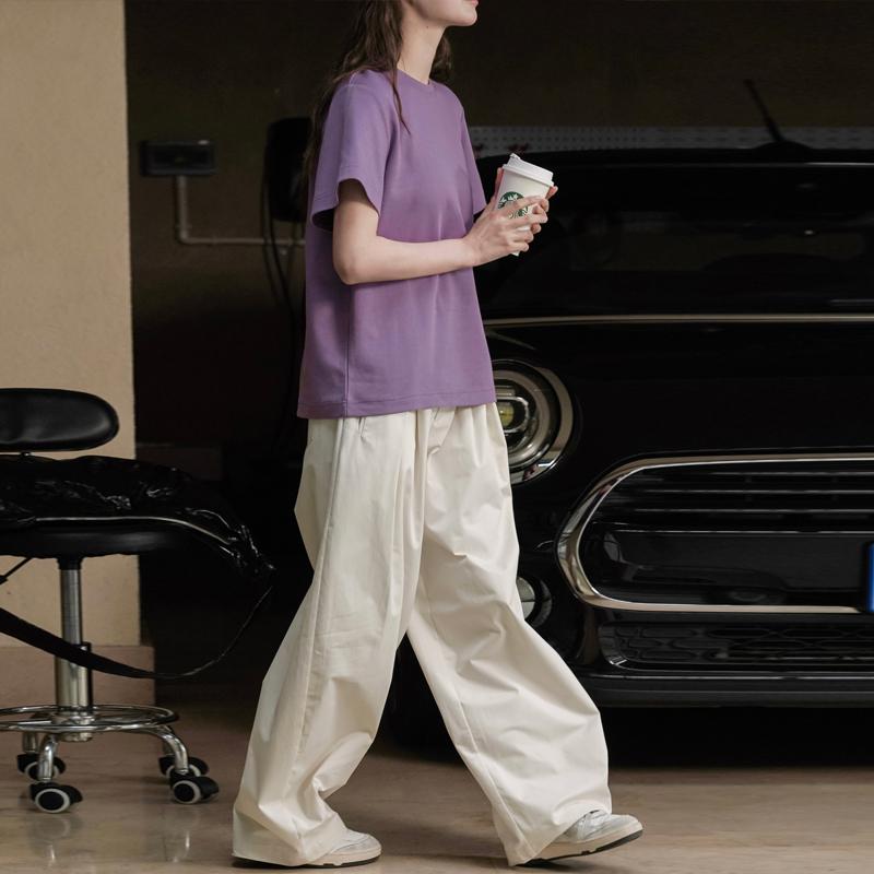 Johnature Enkle Kortermede Dameskjorter Sommer Casual Ensfarget Løse Komfortable Pullover Topper som Passer til Alt