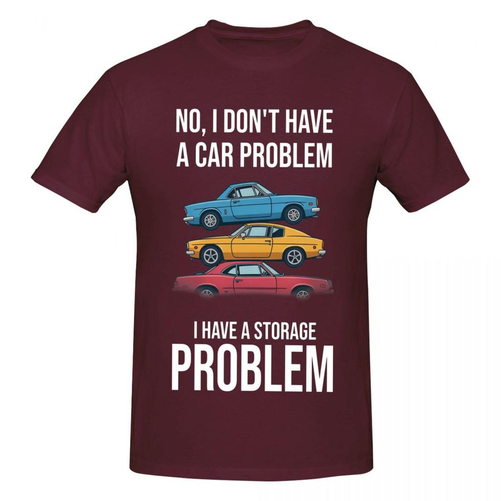 T-shirt Unisexe Drôle Pas De Problème De Voiture J'ai Un Problème De Rangement T-shirt Drôle Streetwear Col Rond T-shirt en Coton