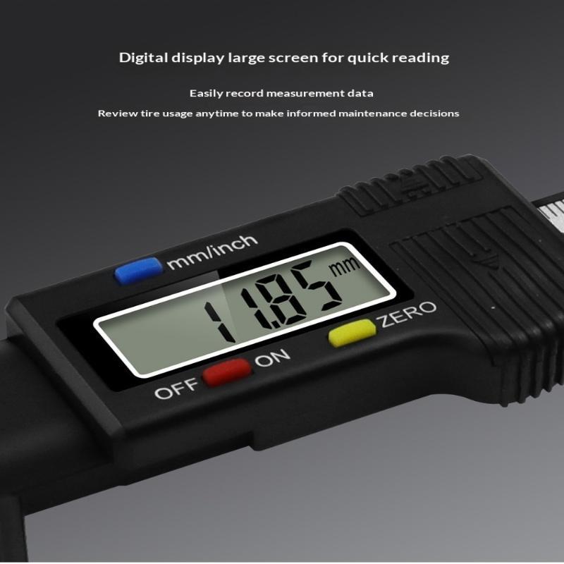 Indicator Digital al Adâncimii Profilului Anvelopei cu Afișaj LCD de Înaltă Precizie și Măsurare Dublă Inch/Mm Perfect pentru Mașină