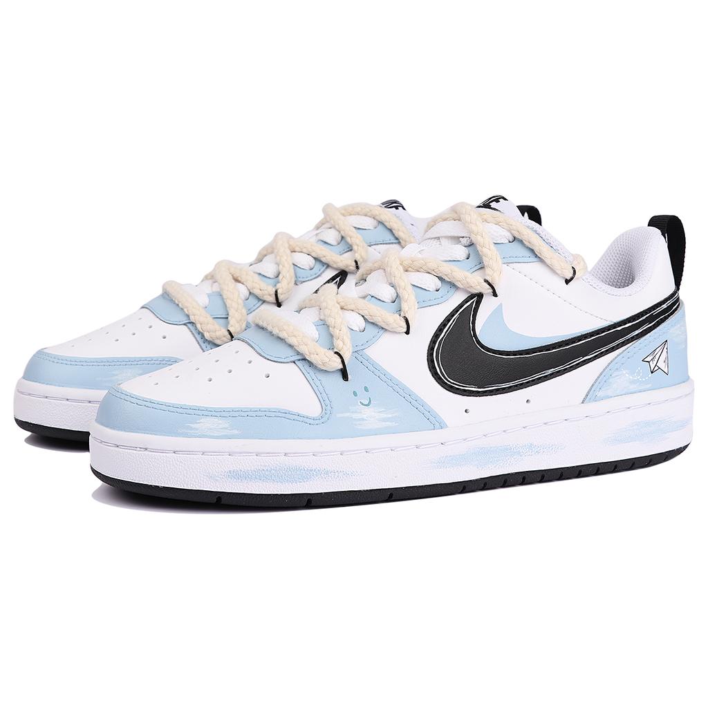 Nike Court Borough Low 2 Low top Skateboard Shoes GS Blue White BQ5448-104(TeamThree- )