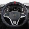 Hand Stitched Genuine Leather Steering Wheel Cover VW Lavida Lamando Passat Bora Magotan T-Roc Tayron