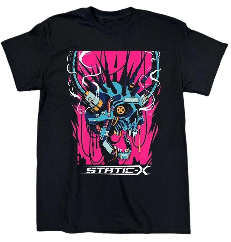 New Static X Band Album Heavy Cotton Black All Size T shirt Tops tees Men's Women's